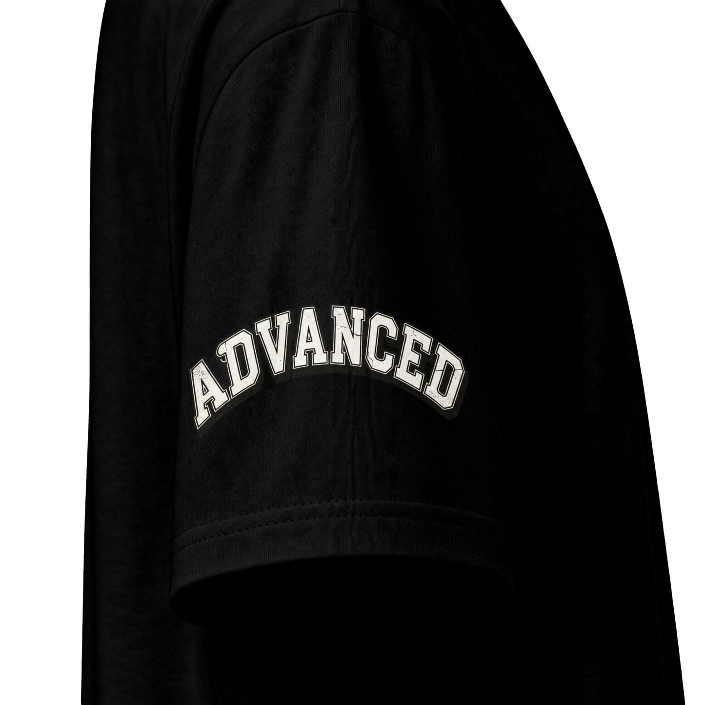 Advanced Graphic T-Shirt — Comic Panel Tee with "Advanced" Back Print