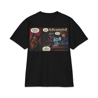 Advanced Graphic T-Shirt — Comic Panel Tee with "Advanced" Back Print
