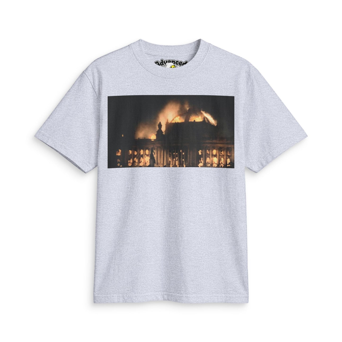 Advanced Burning Building Graphic T-shirts