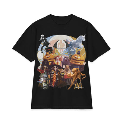 Vintage Collage Graphic Tee — Retro Surreal Movie & Memorabilia Design