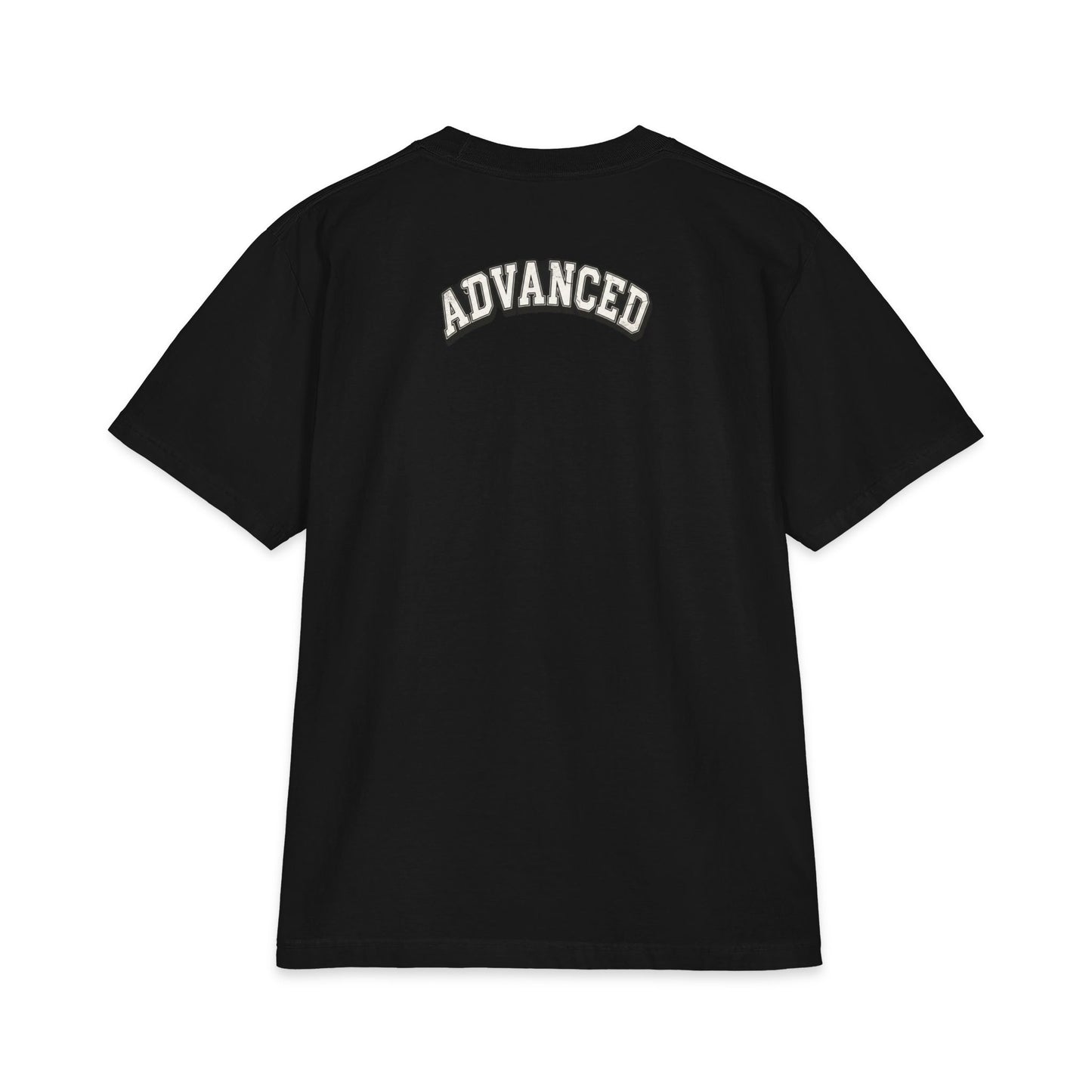 Advanced Graphic T-Shirt — Comic Panel Tee with "Advanced" Back Print