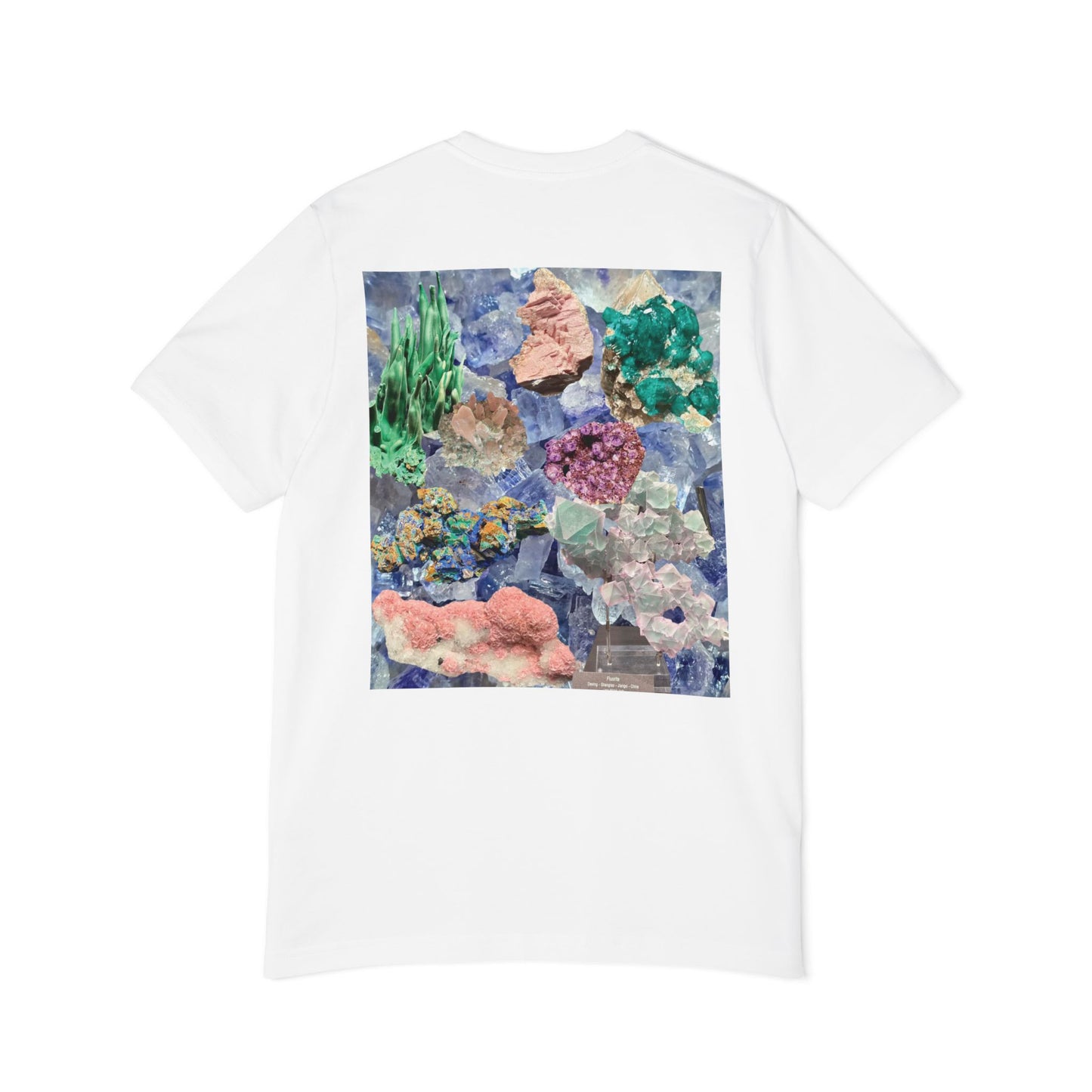 Crystal Collage T-Shirt — Colorful Mineral Art Tee